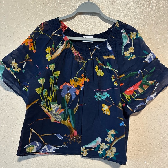 Tanya Taylor Tops - Tanya Taylor Floral Top Size Small Animal Jungle Print Rainforest